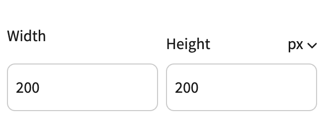 Graphic showing recommended width and height of 200 pixels for a profile image