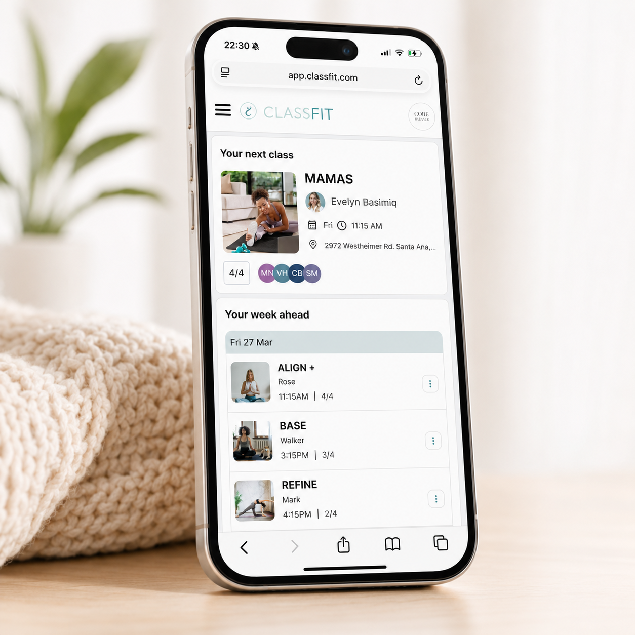ClassFit app